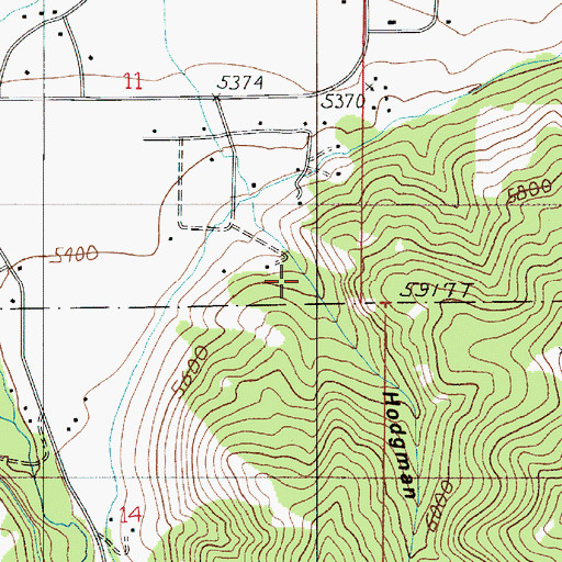 Topographic Map of 03S05E11DDC_01 Spring, MT
