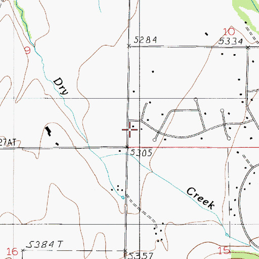 Topographic Map of 03S05E10CCCB01 Well, MT