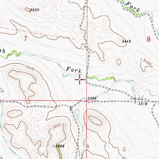 Topographic Map of 03S50E07DDAD01 Well, MT