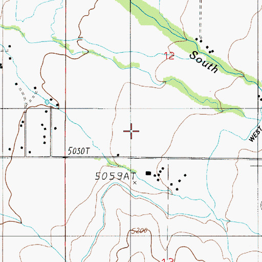 Topographic Map of 03S04E12CD__01 Well, MT