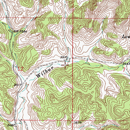 Topographic Map of 03S46E12ADDC02 Spring, MT
