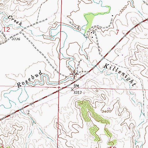 Topographic Map of 03S40E07CCA_02 Well, MT