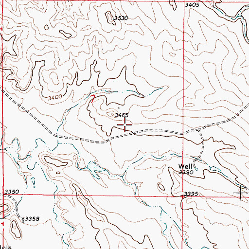 Topographic Map of 03S49E07DBDA01 Well, MT