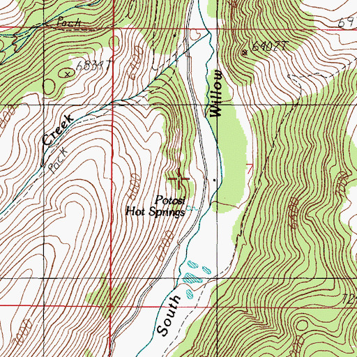 Topographic Map of 02S02W07CAB_06 Spring, MT