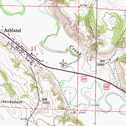 Topographic Map of 03S44E11DAAC01 Well, MT