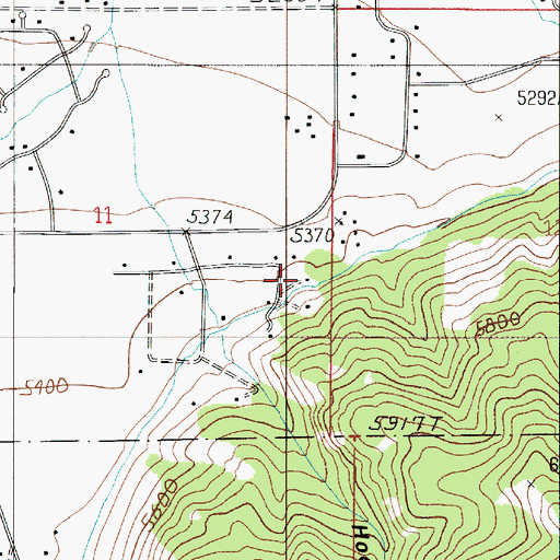 Topographic Map of 03S05E11DA__01 Spring, MT