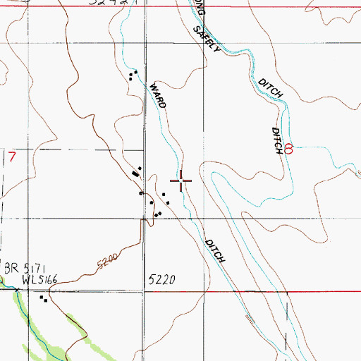Topographic Map of 03S05E08CB__01 Well, MT