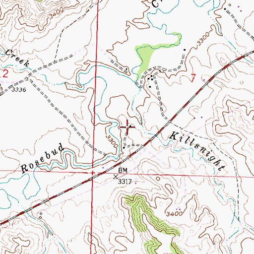Topographic Map of 03S40E07CCA_01 Well, MT