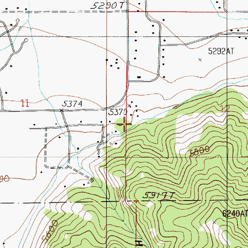 Topographic Map of 03S05E11DAAC01 Well, MT