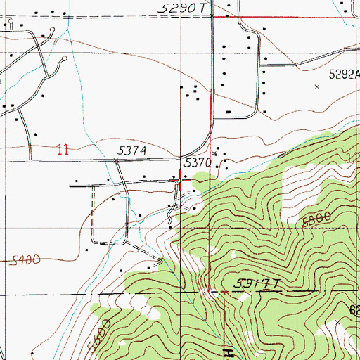 Topographic Map of 03S05E11DABD01 Well, MT