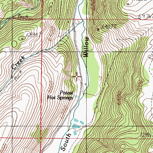 Topographic Map of 02S01W07CAB_02 Spring, MT