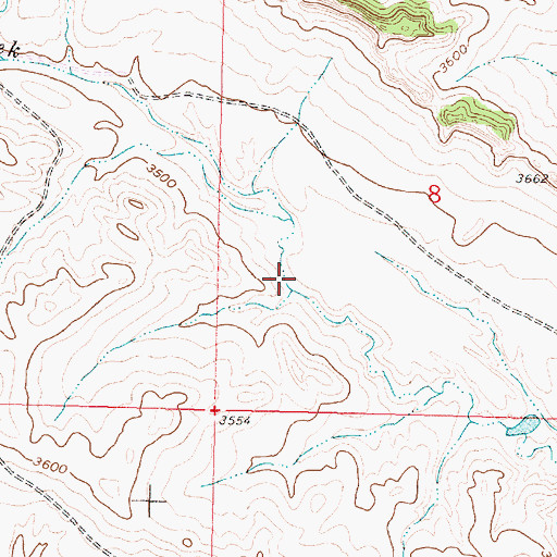 Topographic Map of 03S39E32BCAC01 Well, MT