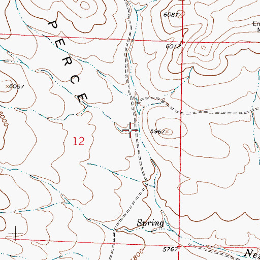 Topographic Map of 03S08W12ADCC01 Spring, MT