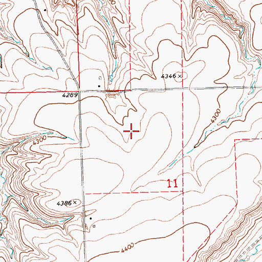 Topographic Map of 03S25E11B___01 Well, MT