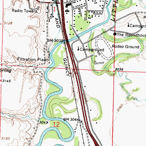 Topographic Map of 03S34E01DC__01 Well, MT