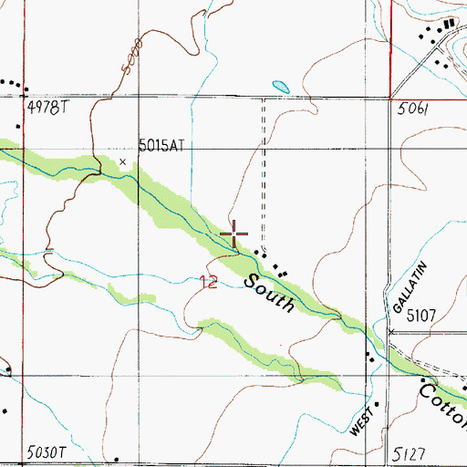 Topographic Map of 03S04E12AC__01 Well, MT