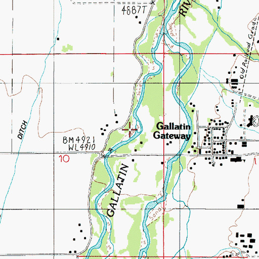 Topographic Map of 03S04E10AD__01 Well, MT