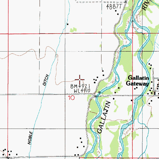 Topographic Map of 03S04E10AC__02 Well, MT