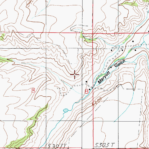 Topographic Map of 03S04E08AD__01 Well, MT