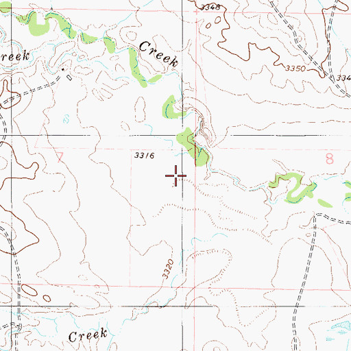 Topographic Map of 03N58E07DAA_01 Well, MT