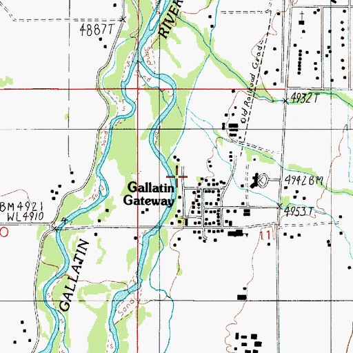 Topographic Map of 03S04E11BCA_01 Well, MT