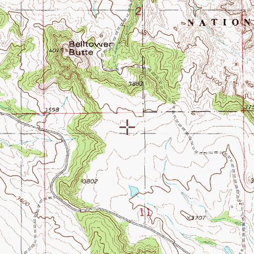 Topographic Map of 03S60E11AB__01 Well, MT
