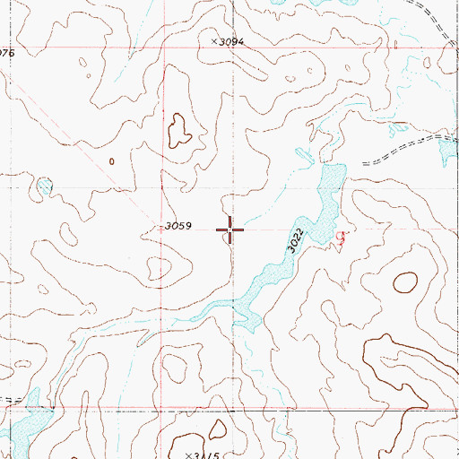 Topographic Map of 03S55E07DAB_01 Well, MT