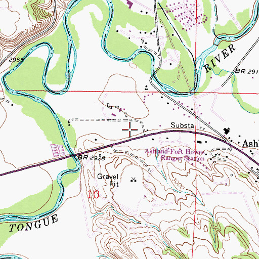 Topographic Map of 03S44E10ABD_02 Well, MT