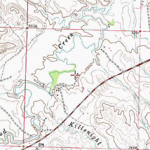 Topographic Map of 03S40E07BDD_01 Well, MT