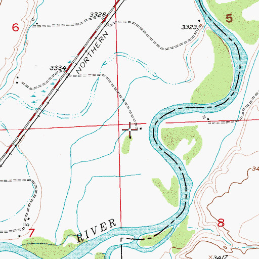 Topographic Map of 03S24E08BBBA02 Well, MT