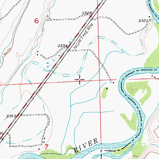 Topographic Map of 03S24E06DDCD01 Well, MT