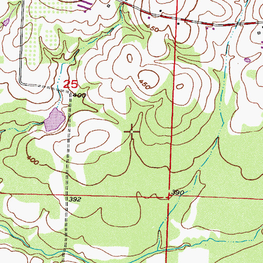 Topographic Map of Fraser Pond, AR