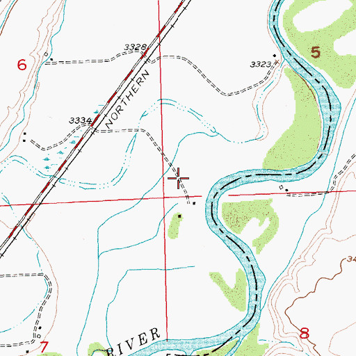Topographic Map of 03S24E06DDAA01 Well, MT