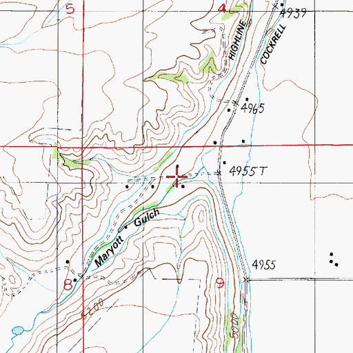 Topographic Map of 03S04E09BA__01 Well, MT
