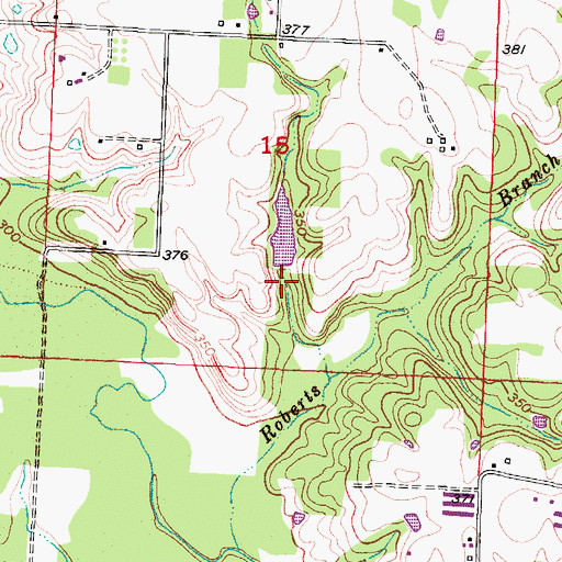 Topographic Map of Double K Lake Dam, AR