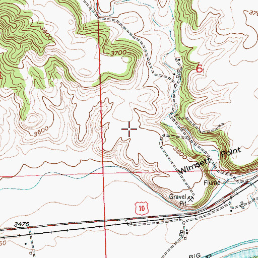 Topographic Map of 03S22E06CCAA01 Well, MT