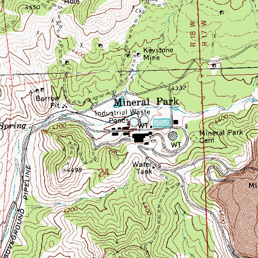 Topographic Map of Mineral Park, AZ