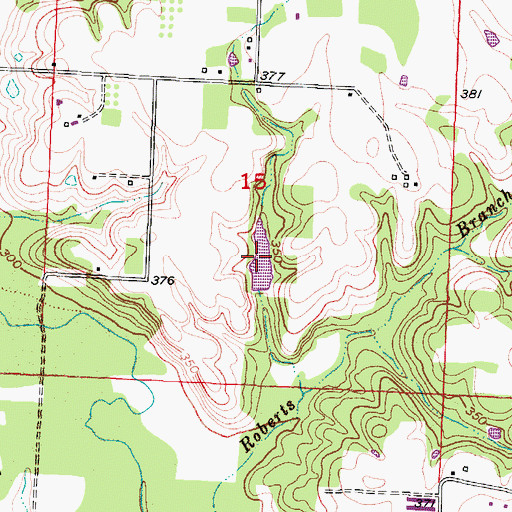 Topographic Map of Double K Lake, AR