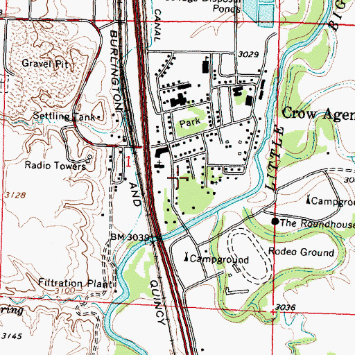 Topographic Map of 03S34E01AC__05 Well, MT