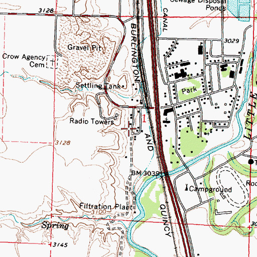 Topographic Map of 03S34E01BD__01 Well, MT