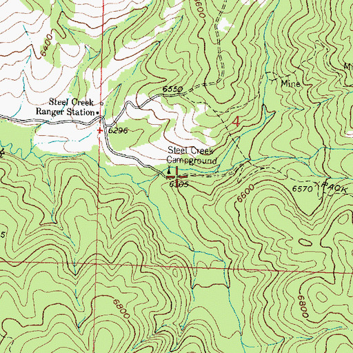 Topographic Map of 03S14W04CACA01 Well, MT