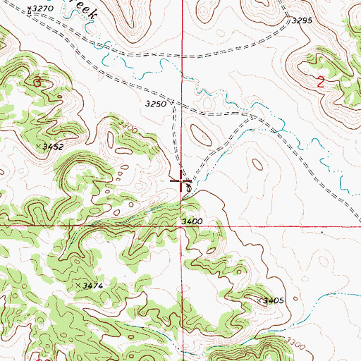 Topographic Map of 03S50E02CCBC01 Well, MT