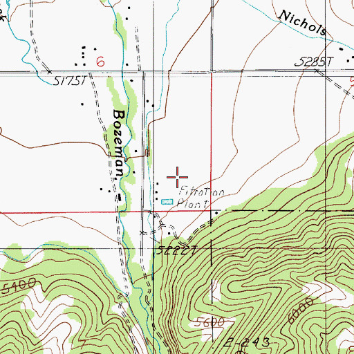 Topographic Map of 03S06E06DD__02 Well, MT