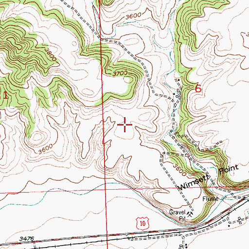Topographic Map of 03S22E06CBDB01 Well, MT