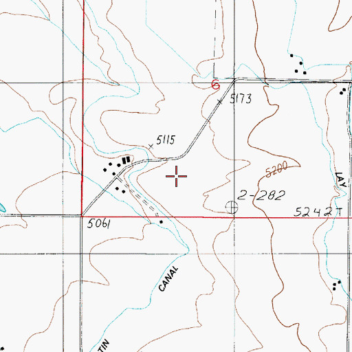 Topographic Map of 03S05E06CD__01 Well, MT