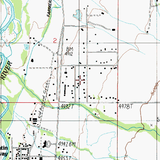 Topographic Map of 03S04E02DCAD01 Well, MT