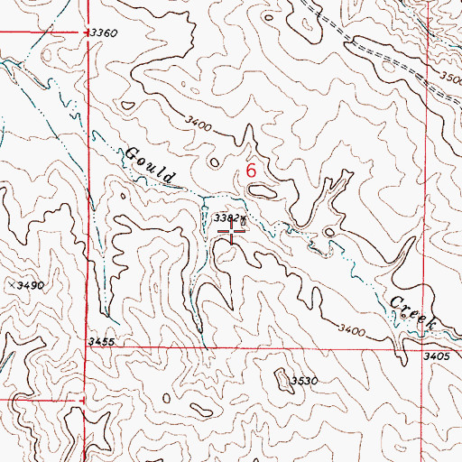 Topographic Map of 03S49E06CADA01 Well, MT