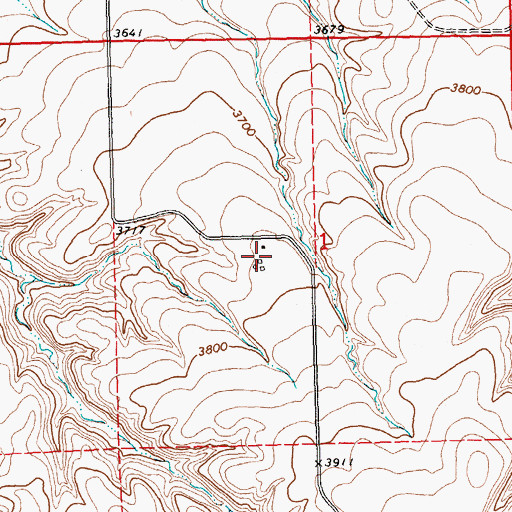 Topographic Map of 03S24E01CAAB01 Well, MT