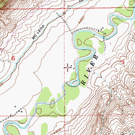Topographic Map of 03S13E05CBBB01 Well, MT