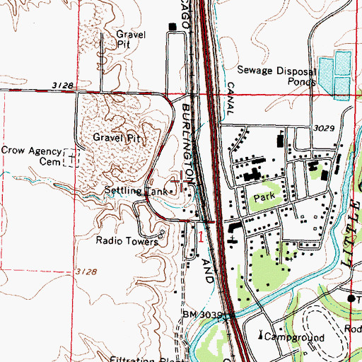 Topographic Map of 03S34E01BA__01 Well, MT